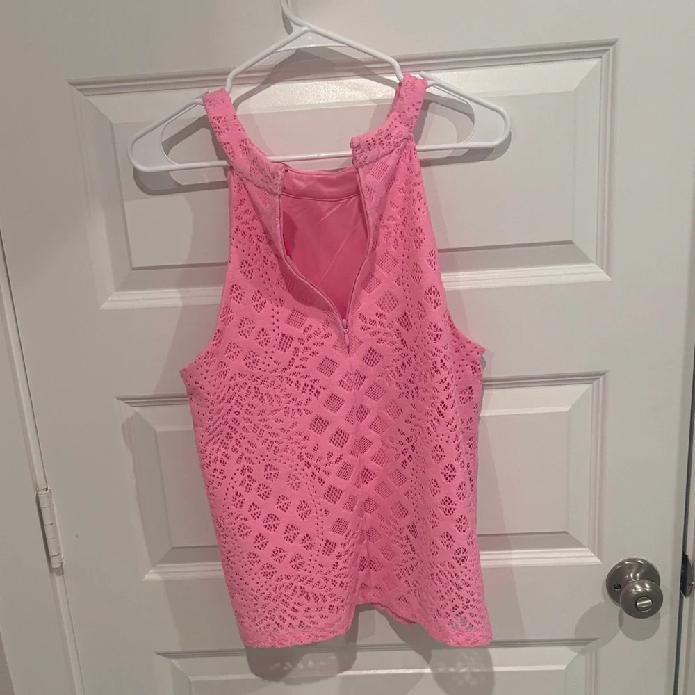 Lilly Pulitzer Pink Lace Halter Tank - Picture 4 of 4